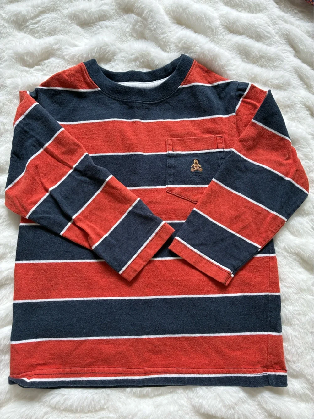 GAP Baby Navy, Red & White Striped Tee